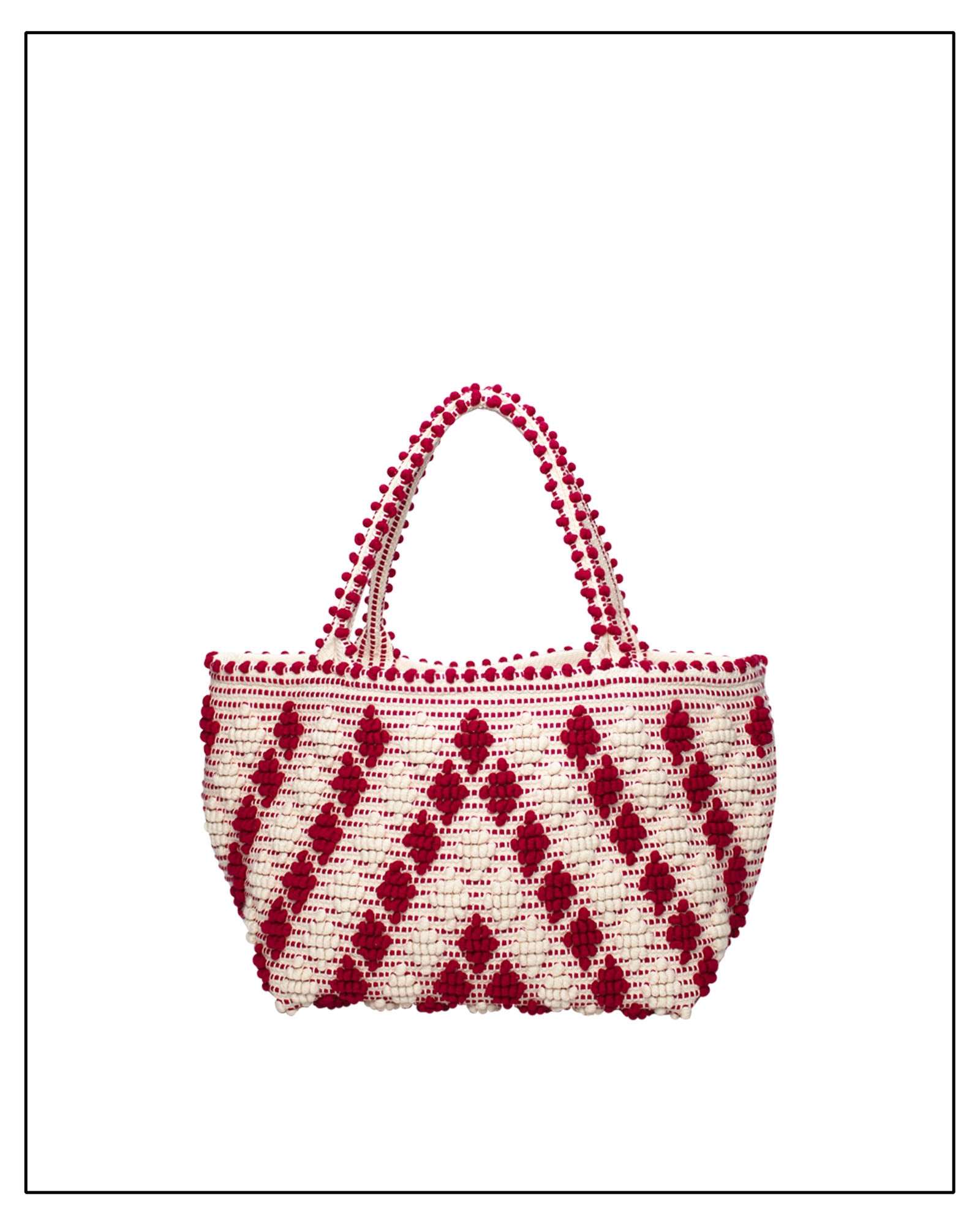 CELVIA Medium - Reimagined Classic Little Diamonds Handwoven Tote