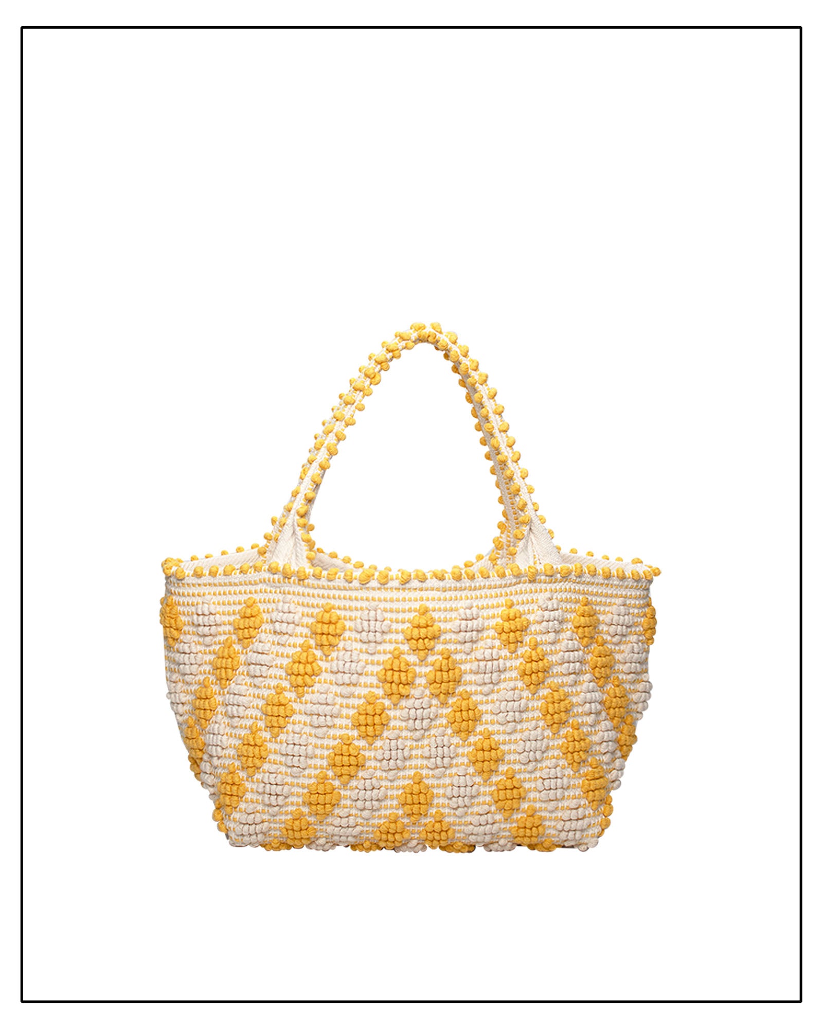 CELVIA Medium - Reimagined Classic Little Diamonds Handwoven Tote