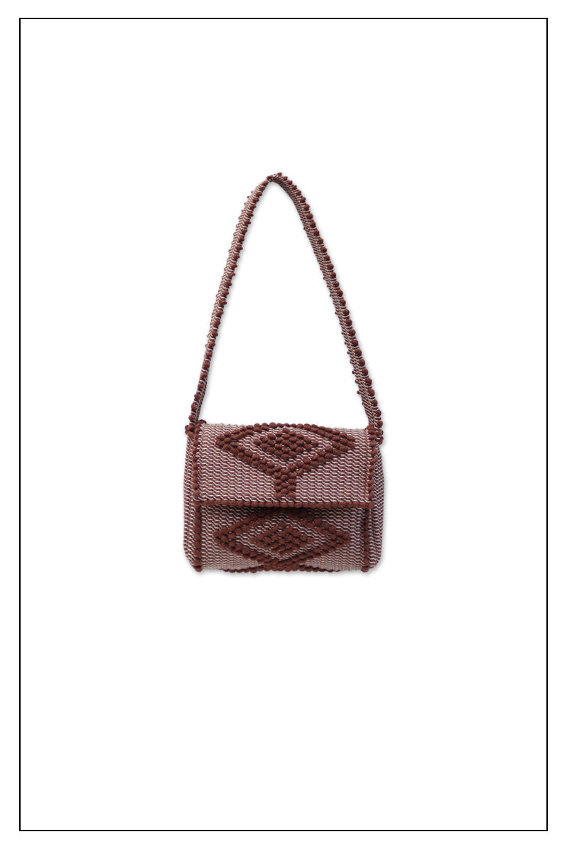 SUNI X Rombi - Sustainable handwoven medium square cross body clutch - CHOC bag