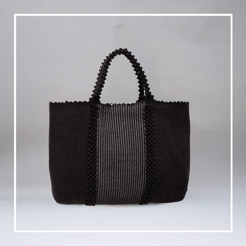 BLACK AND SILVER TOTE - LISCIA TRO -Ethical and Sustainable Handbags. The best eco luxury bags and accessories brand. Stylish clothes and Eco-Friendly with recycled yarns #luxury #ecoconcious #sustainablestyle #ethicalbrands #ethicalhandbags #handbags #sustainablelifestyle #ethicalfashion #sustainability