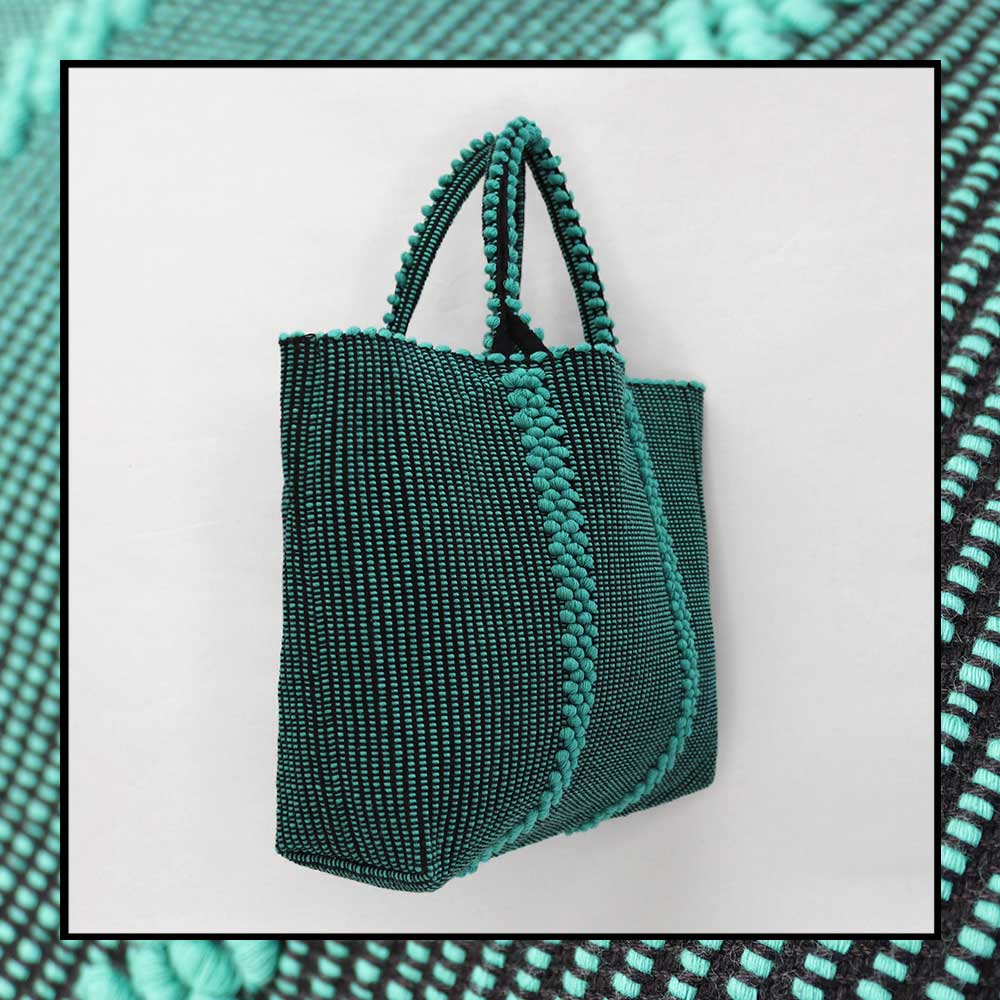 LISCIA Tro - Green and Black -tote-handbag-eco-friendly-fahion-handbag-preserving-craft