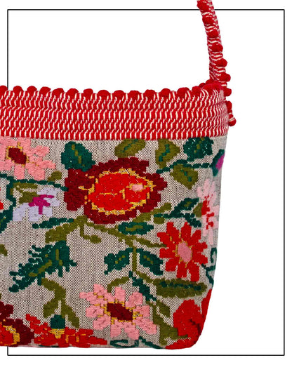 BULTEI - Fiori Small Bucket Bag – Handwoven Floral Design
