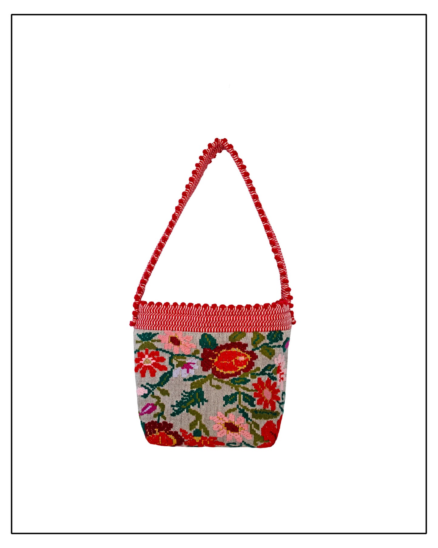 BULTEI - Fiori Small Bucket Bag – Handwoven Floral Design