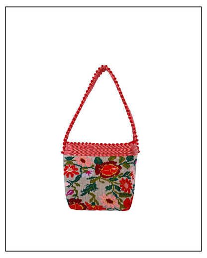 BULTEI - Fiori Small Bucket Bag – Handwoven Floral Design