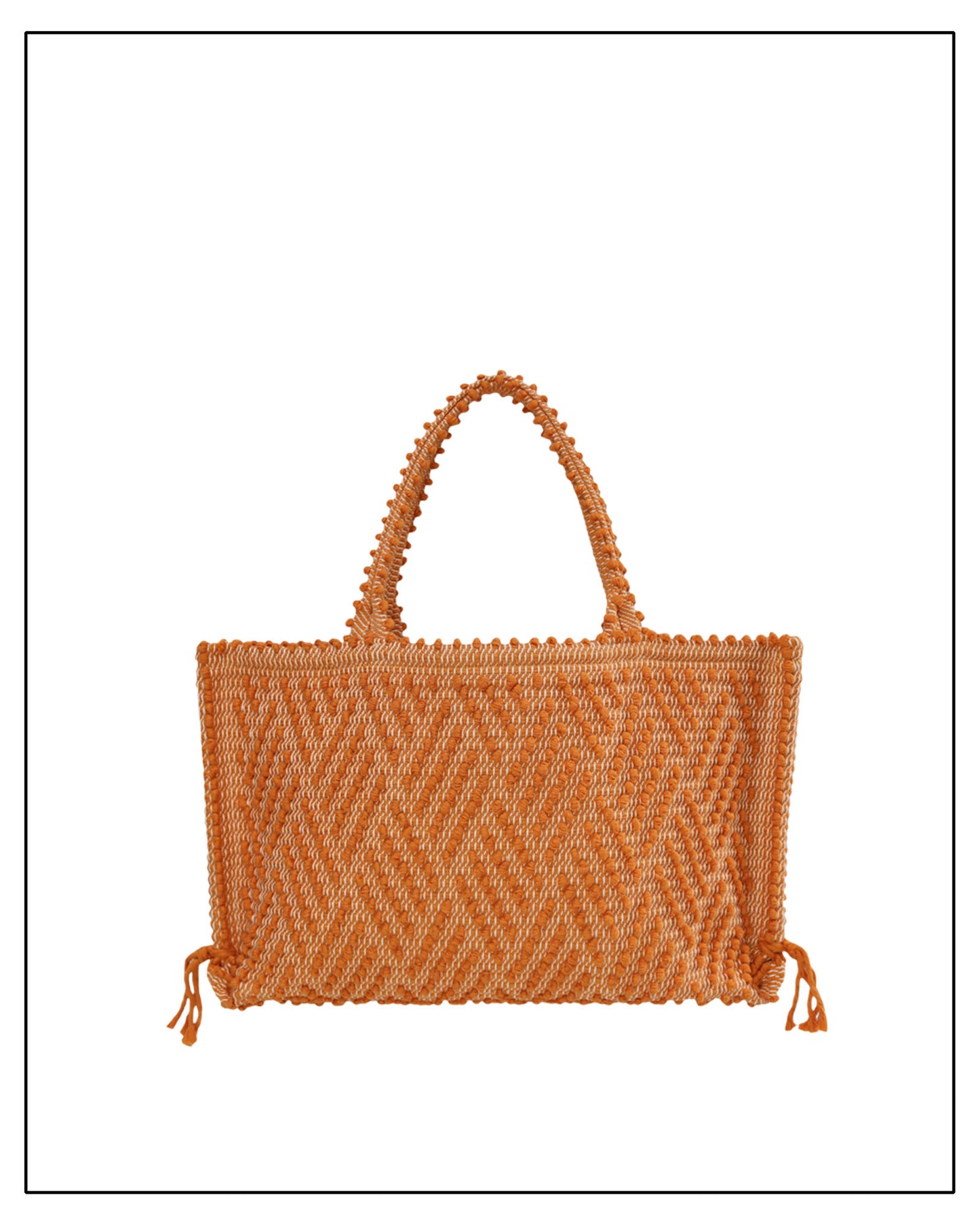 Capriccioli Medium Tote Bag – Orange Zigzag | Antonello Tedde