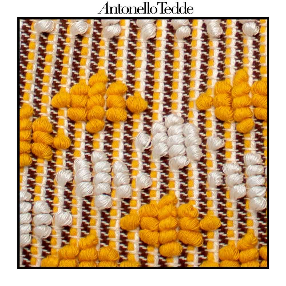 PULA Medium  - Reimagined Classic Little Diamonds Handwoven Tote Handbag - YELLOW and CREAM Linen bag