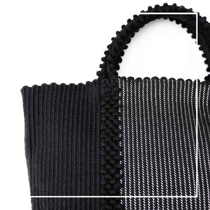 BLACK AND SILVER TOTE - LISCIA TRO detail view -Ethical and Sustainable Handbags. The best eco luxury bags and accessories brand. Stylish clothes and Eco-Friendly with recycled yarns #luxury #ecoconcious #sustainablestyle #ethicalbrands #ethicalhandbags #handbags #sustainablelifestyle #ethicalfashion #sustainability