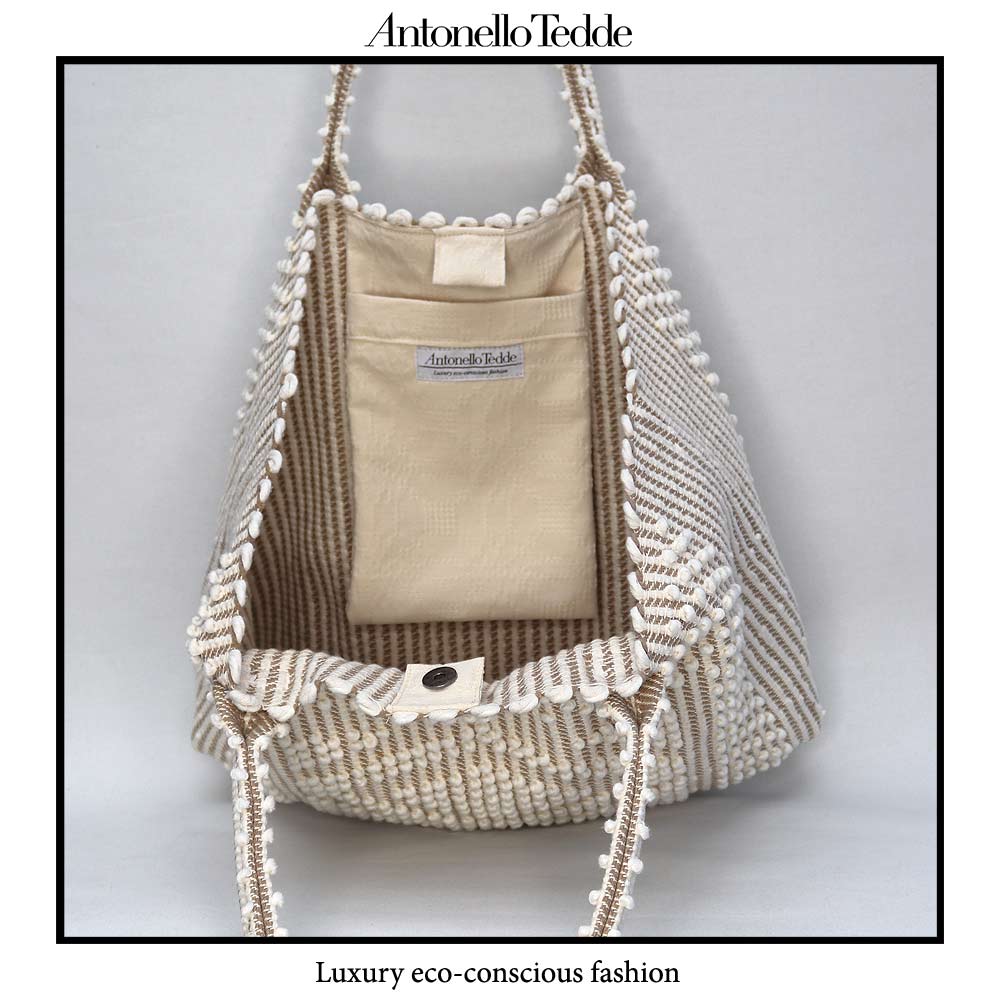 URTEI tote - Ethically Crafted Sardinian Handwoven Cotton tote: Sustainable Elegance preserving traditions