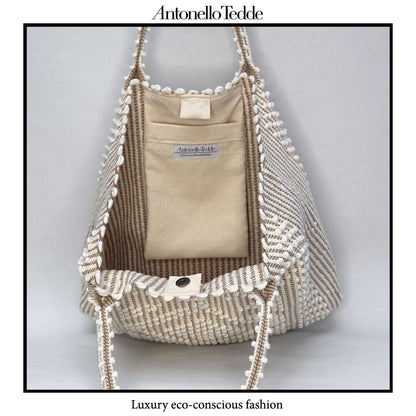 URTEI tote - Ethically Crafted Sardinian Handwoven Cotton tote: Sustainable Elegance preserving traditions