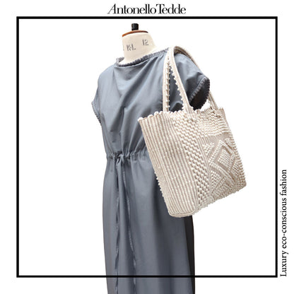 URTEI tote - Ethically Crafted Sardinian Handwoven Cotton tote: Sustainable Elegance preserving traditions