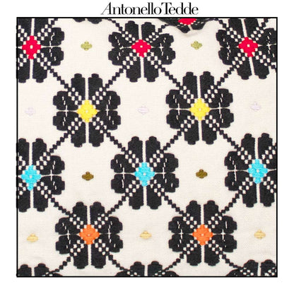 BANARI - Sustainable handwoven large HOBO handbag - Meticulously hand-stitched with unparalleled craftsmanship.  Black White Multicolour