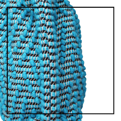 Nora ZigZag - Sustainable handwoven tote handbag  with gathered top - Orange multiple diamond pattern