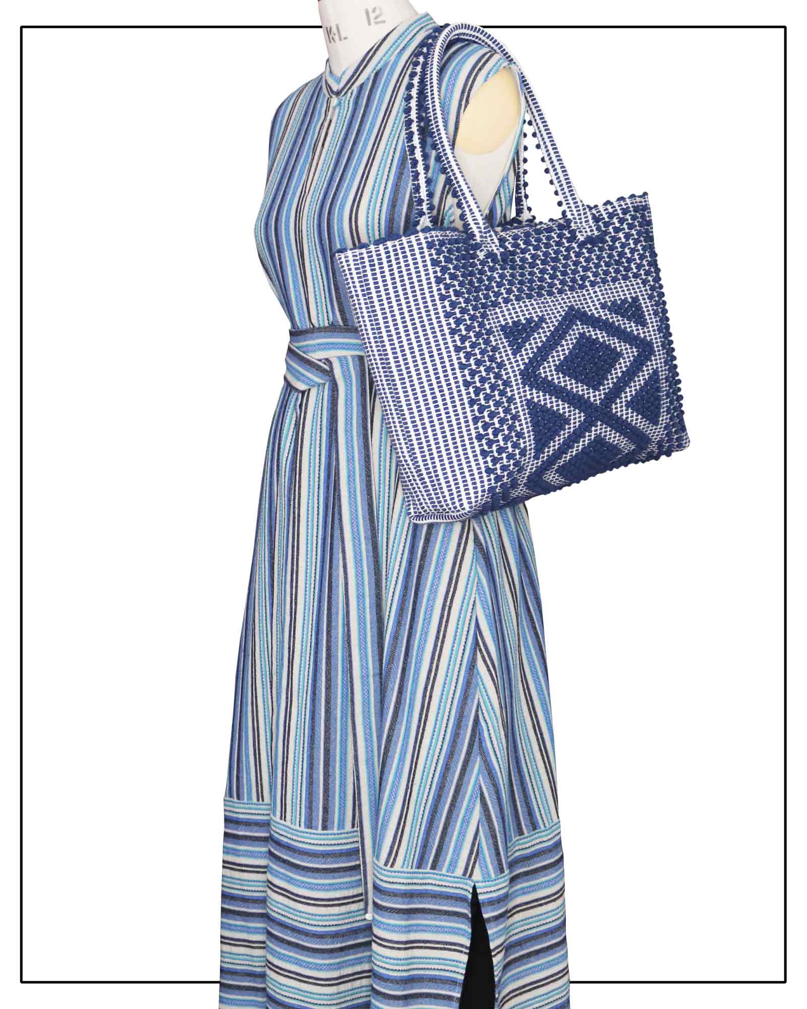 Urtei Rombi - Ethically Crafted Sardinian Handwoven Cotton tote