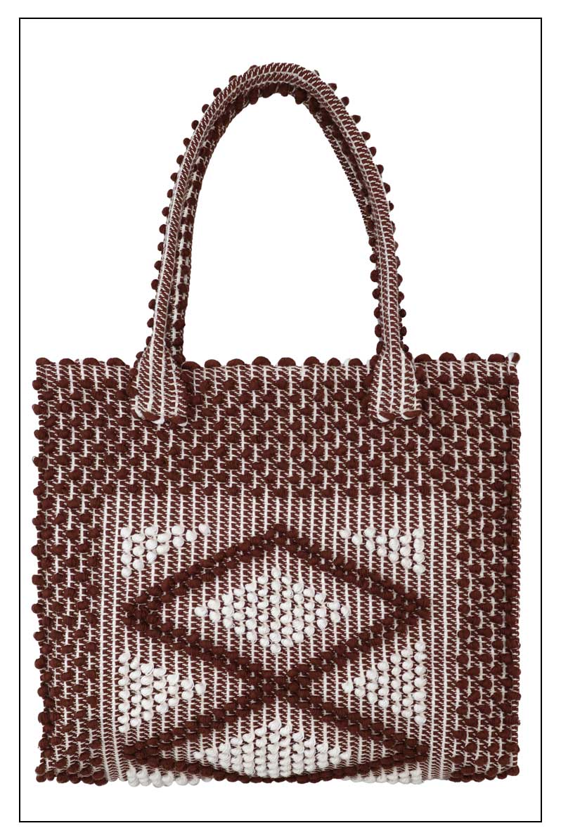 CHOC and CREAM medium tote bag  larger front view to complete your look with our selection of accessories crafted with the environment in mind