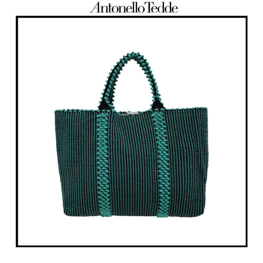 LISCIA Tro - Green and Black -tote-handbag- inside view pocket -eco-friendly-fashion-handbag-preserving-craft