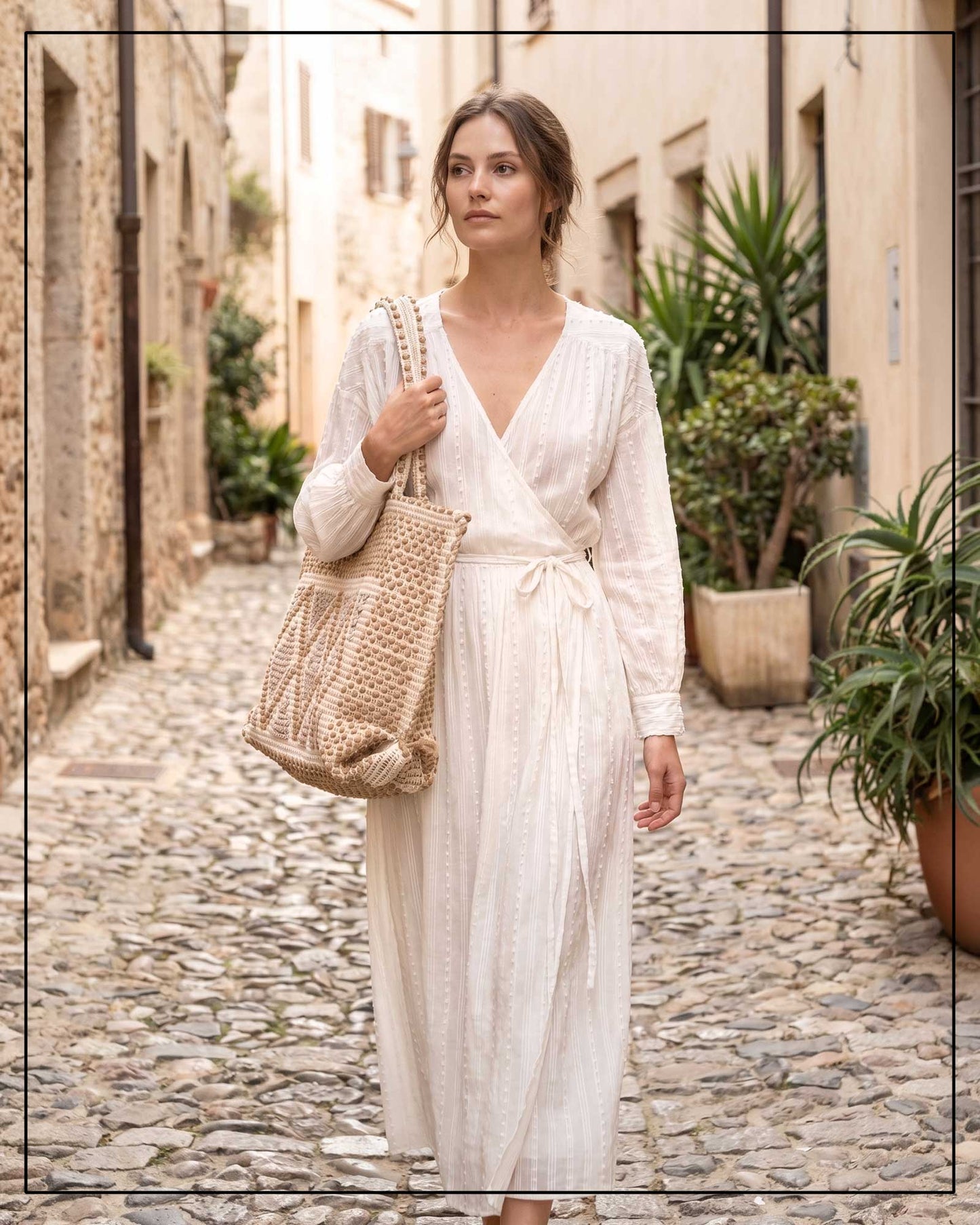 Capriccioli Large Tote - Sustainable handwoven large tote fashion handbag - HAZELNUT and CORD bag
