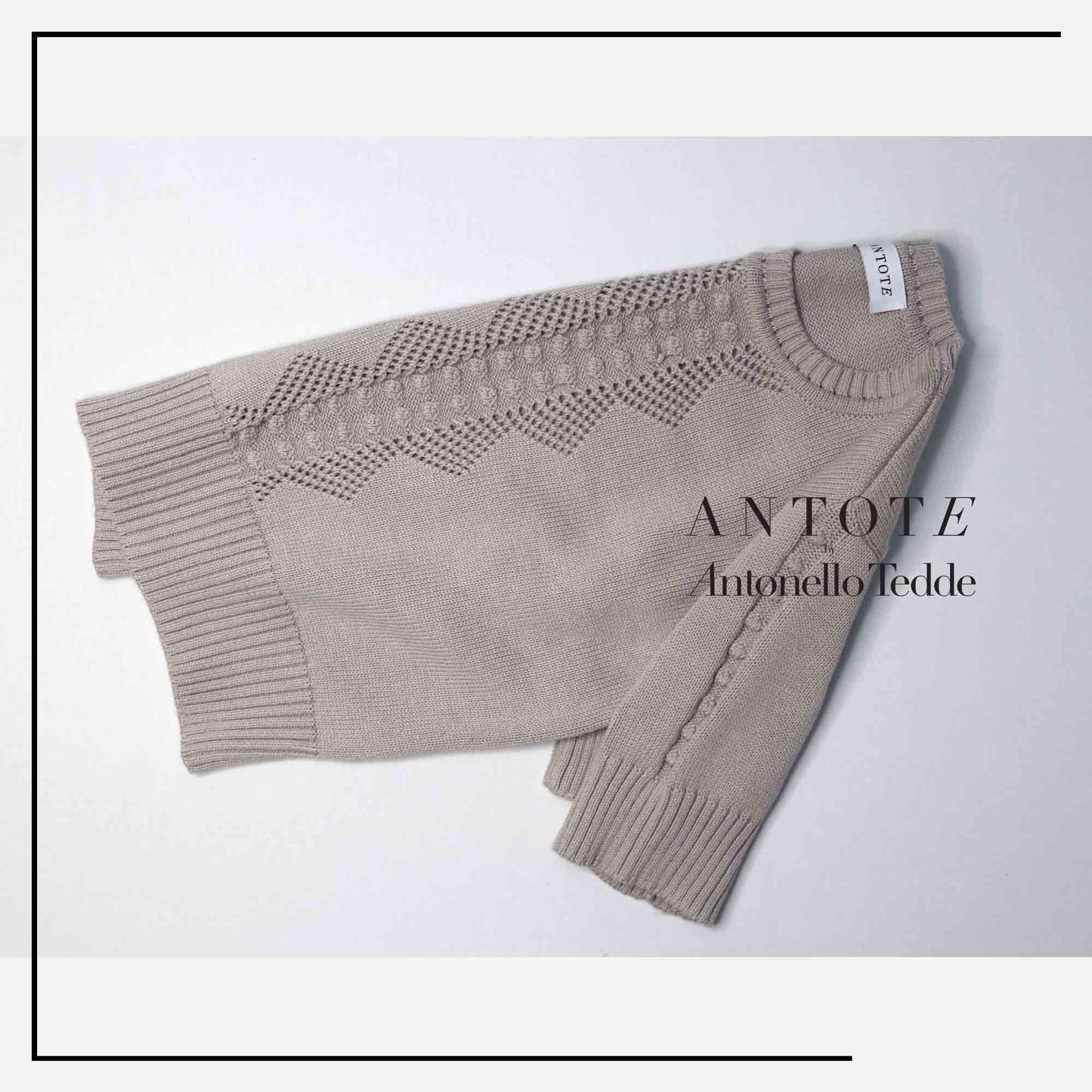 ANTOTE_RU Knitted short sleeve top GREY